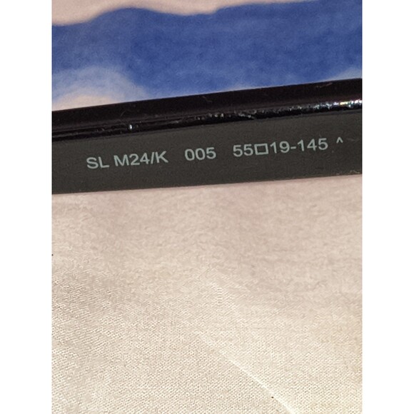 $397 Saint Laurent SLM24/K 005 Unisex Black Square Sunglasses Shades‎ 55-19-145